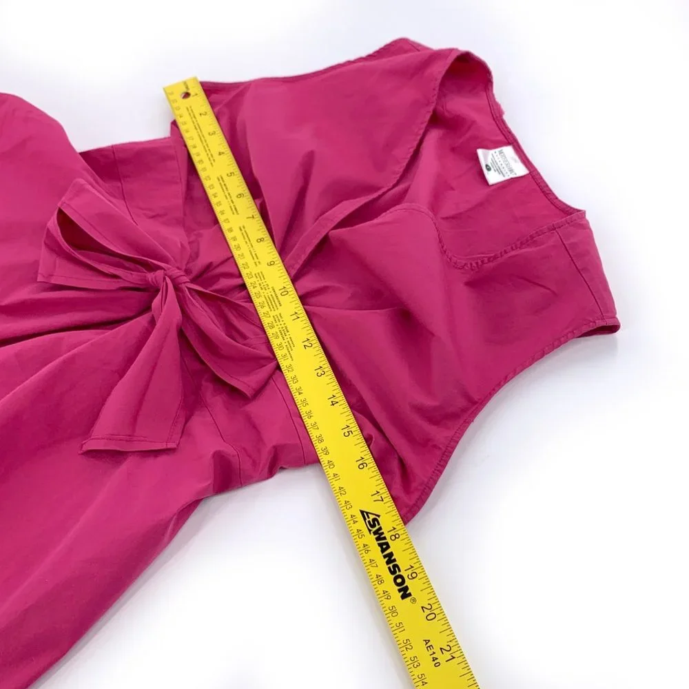Motherhood Maternity Pink Babydoll Sleeveless Top V-Neck Tie Elastic Waist Large - Picture 7 of 8